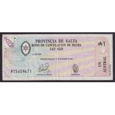 ARGENTINA EC. 054 BONO BILLETE DE EMERGENCIA SALTA